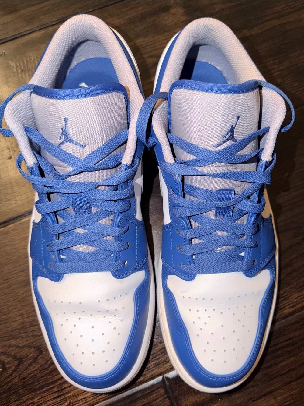 Nike Air Jordan 1 Low-True Blue Cement 553558-412 Men’s Size 12 - Picture 2 of 8